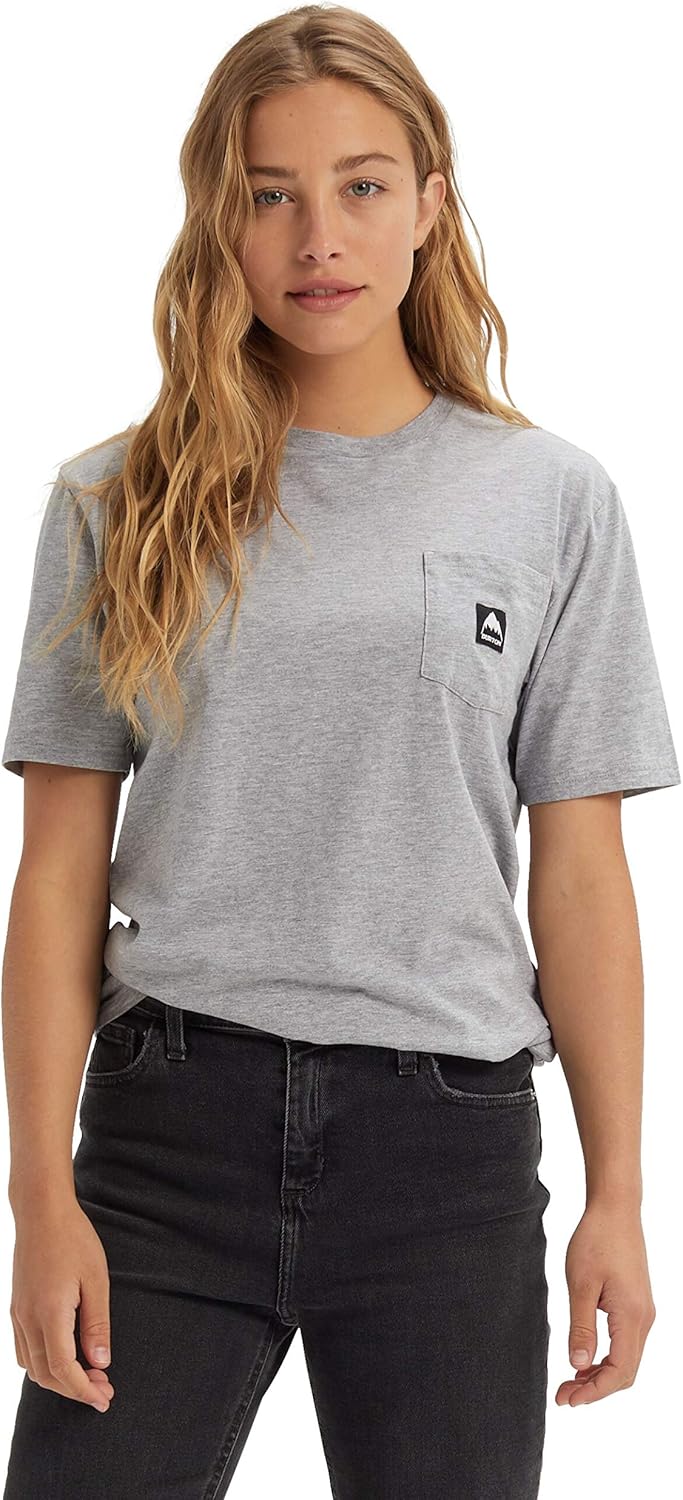 Burton Colfax 100% Cotton Short Sleeve T-Shirt Gray Heather XX-Small