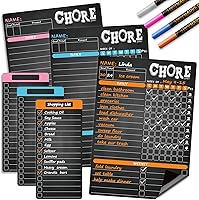 Vista 1 de JJPRO Pizarra magnética de recompensa para múltiples niños, pizarra de tareas de responsabilidad de comportamiento para niños, adolescentes y tres