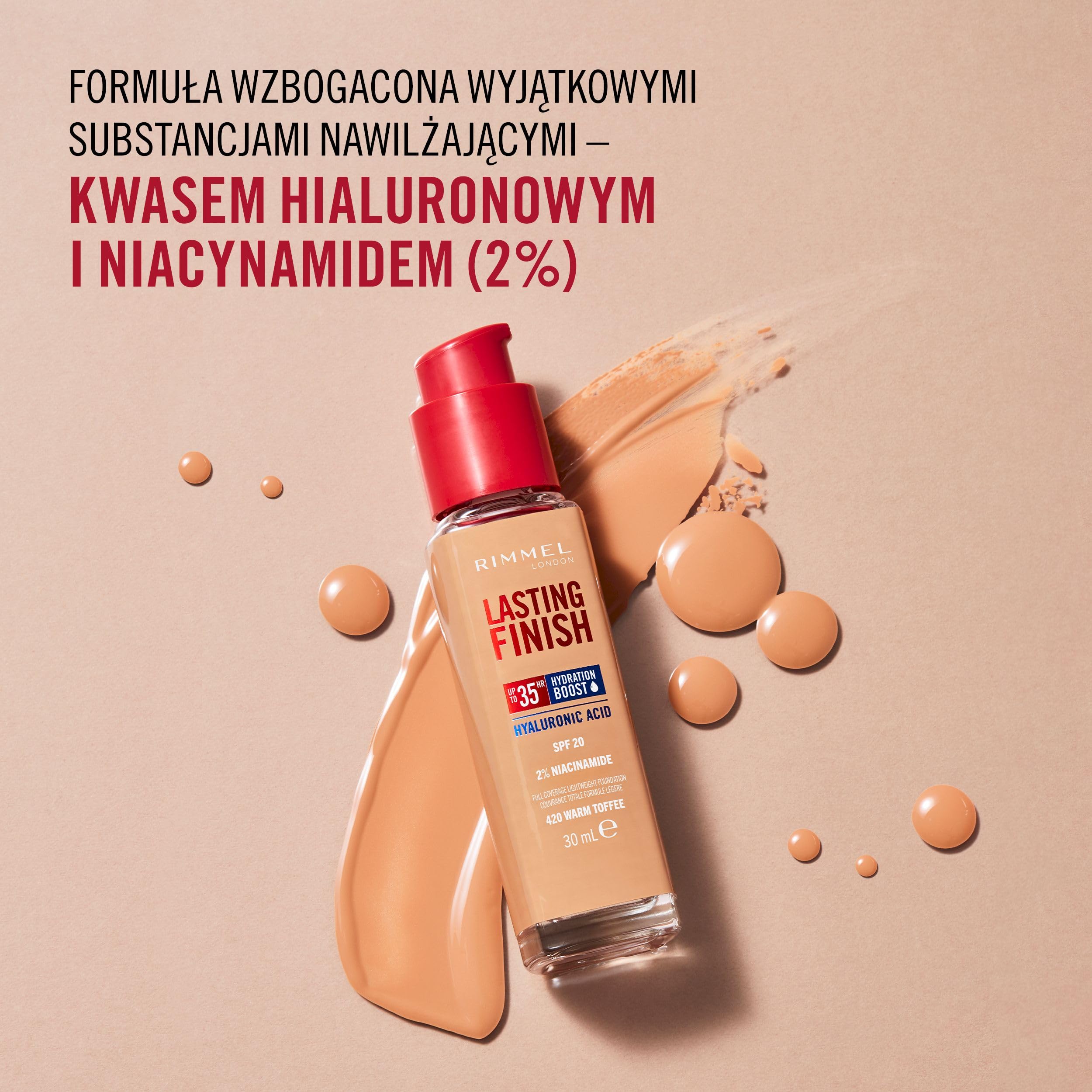 Rimmel Lasting Finish 35h silnie nawilżający i długotrwale kryjący podkład do twarzy z filtrem SPF20 nr 200 Soft Beige
