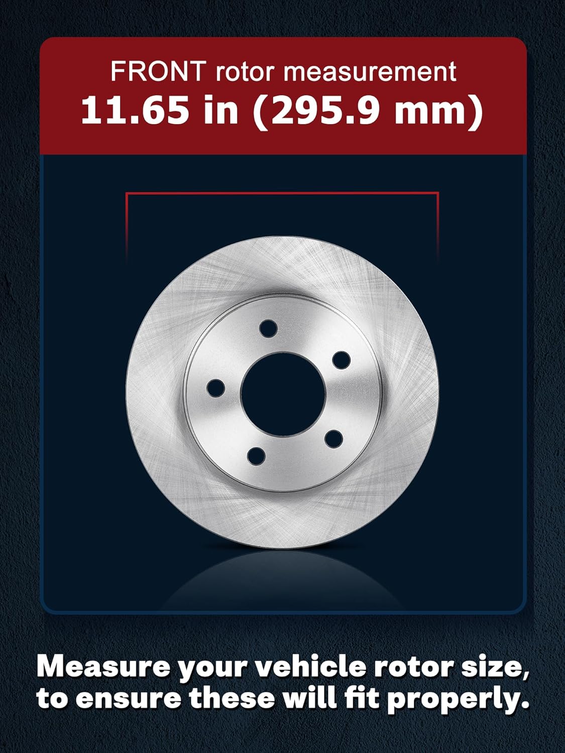 Allcombo 11.65" Front Brake Rotors for Nissan Altima 2007 2008 2009 2010 2011 2012 2013 2014 2015 2016 2017 2018 2019 2020 2021 2022 2023, Replacement Driver Passenger Vented Disc Brakes Kit 31464