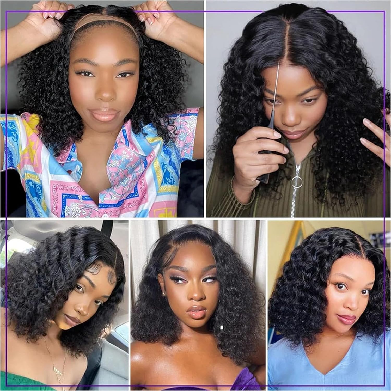 Short Bob Wigs Human Hair 13x4 Deep Wave Lace Front Wigs Human Hair Density 180 Human Hair Wigs for Women with Baby Hair