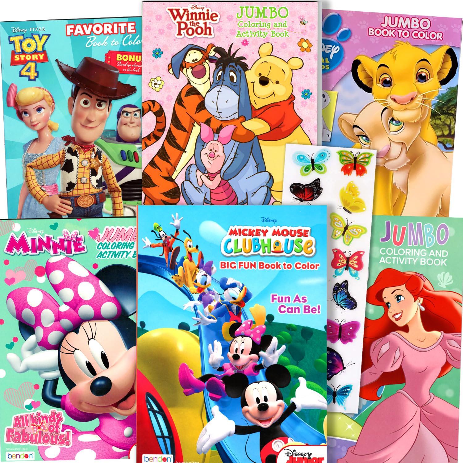 Disney Classics Coloring and Activity Books for Kids – Bulk Coloring Bundle with Mickey Mouse, Minnie, Ariel Featuring Stickers, Activities, Mazes, Games, Puzzles, and More