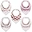 Giftty Teething Bibs Baby Bandana Bib Sets with Teething Corner(American Flag Style), BPA-Free Silicone Teether, Adjustable Snap for Girls (5 Packs)