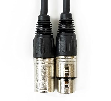 Gearlux DMX Cable, 3 Pin, Male to Female, 3.2 Feet - 10 Pack