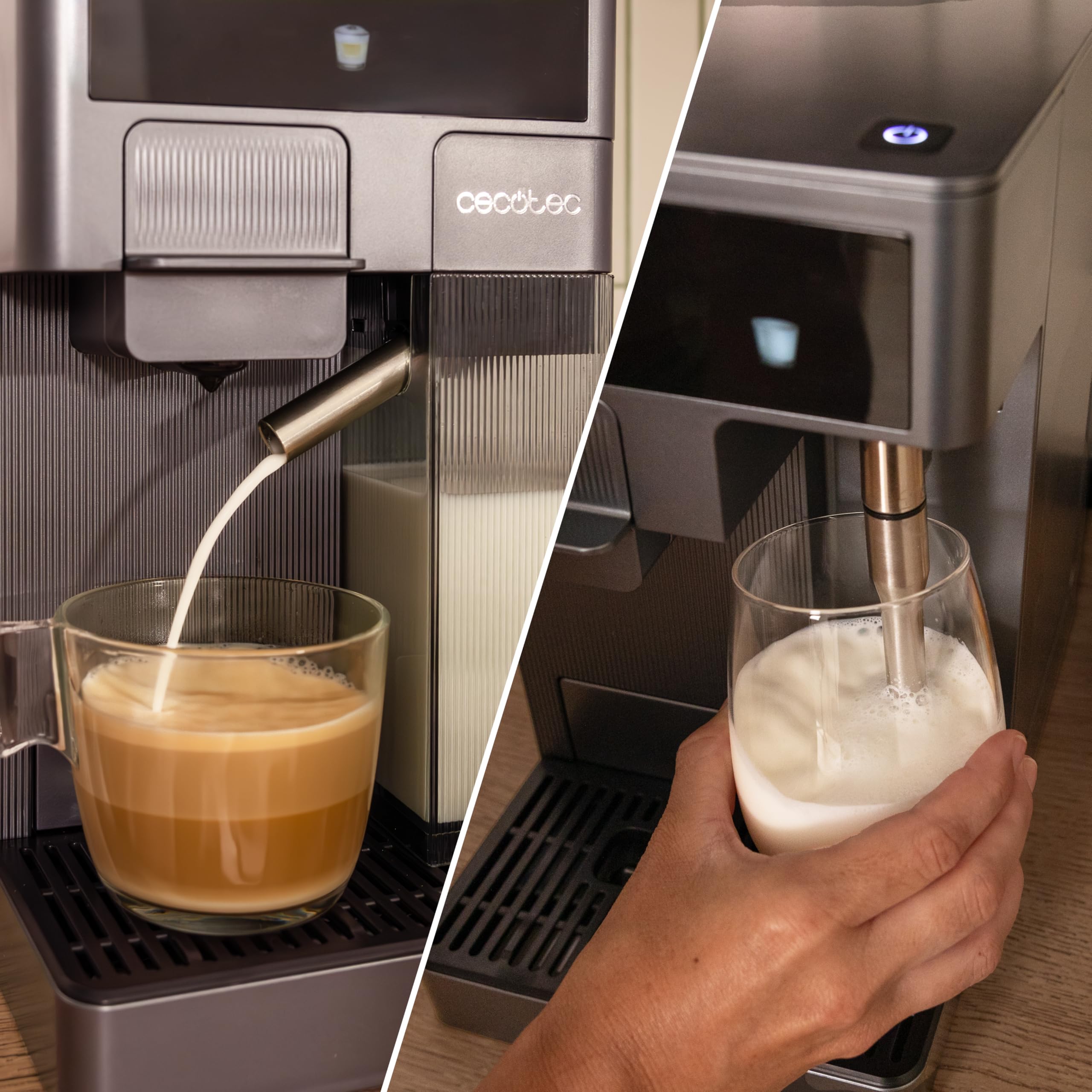 Cecotec Cafetières à Capsules FreeStyle Latte T. Cafetière multifonctionnelle Nespresso,Dolce Gusto,Café en Poudre et K-fee,1350 W avec réservoir de 400 ml pour 6 types de café.