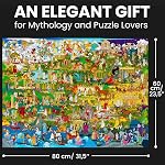 QUOKKA Puzzles 1000 Pieces Adult - Greek Gods - Adult Puzzles with Secret Tasks & Immersive Audio Story of Ancient Myths and Legends for Deep Relaxation for Challenge Puzzle Lovers