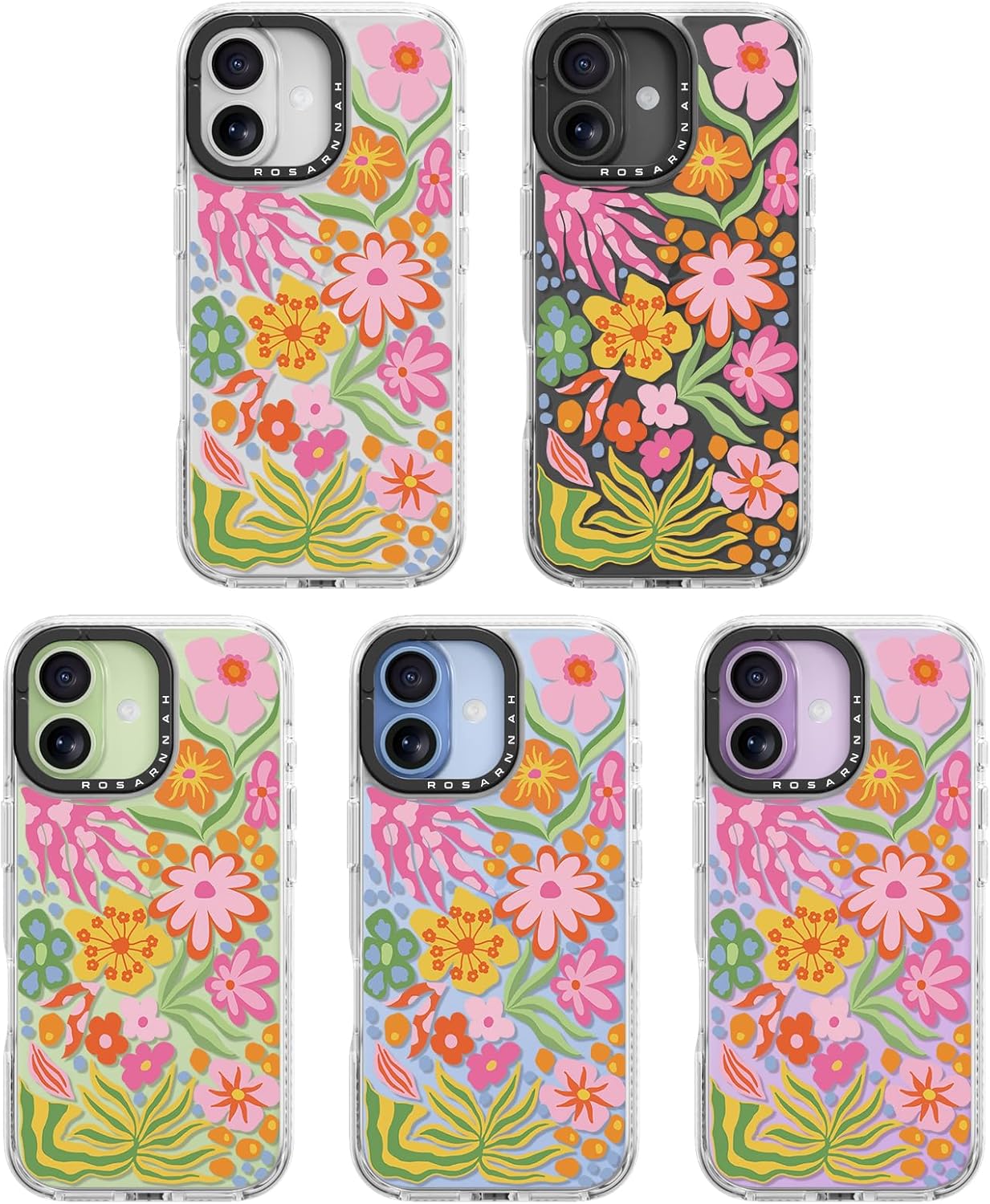 for iPhone 17 Case Cute - Durable Shockproof 6.6 ft Drop Impact Phone Case - Funny Passion Flower Design (6.3") Clear - Image 8