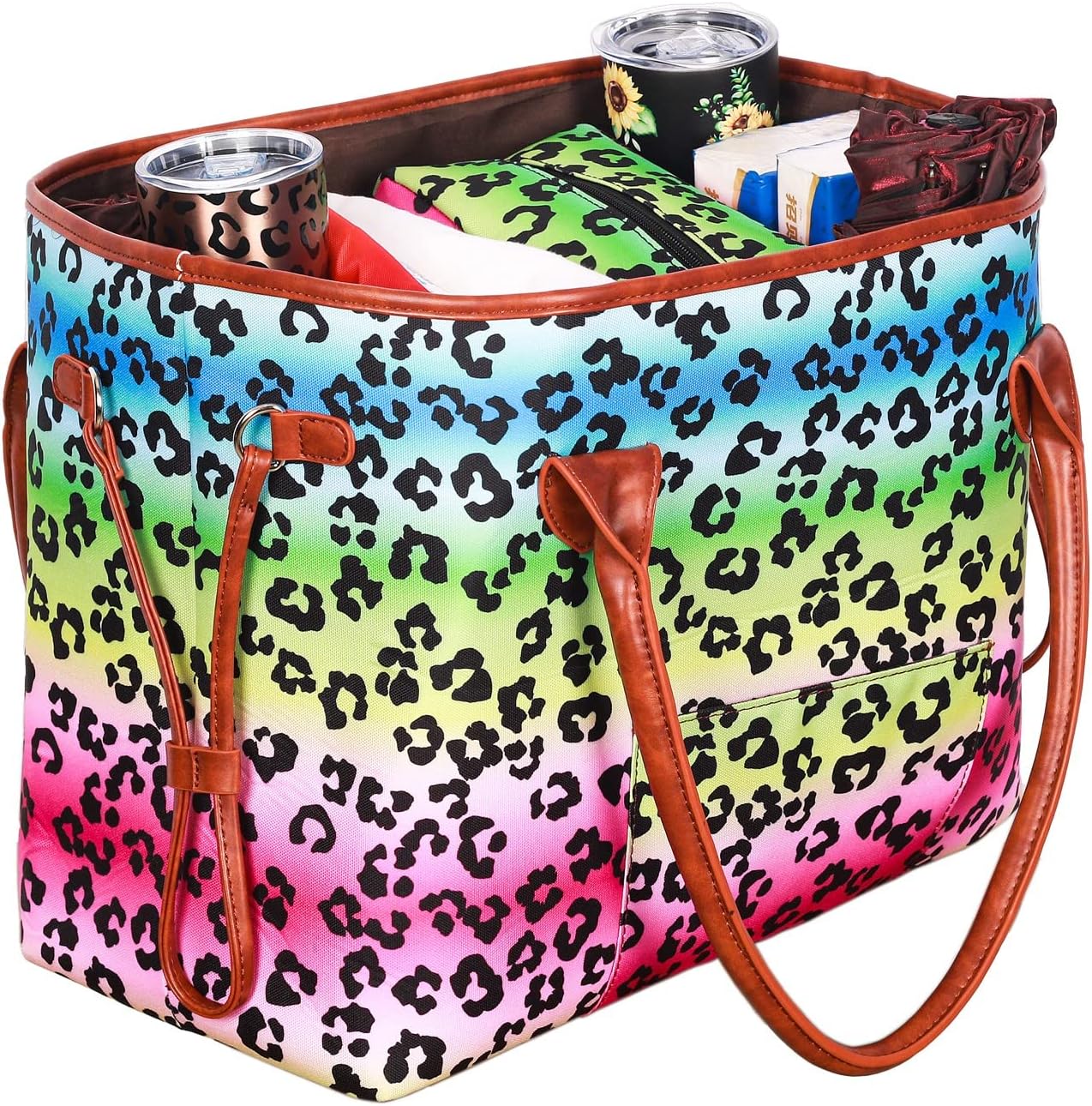 Large Womens Tote Beach Bag Lightweight Canvas Casual Handbag