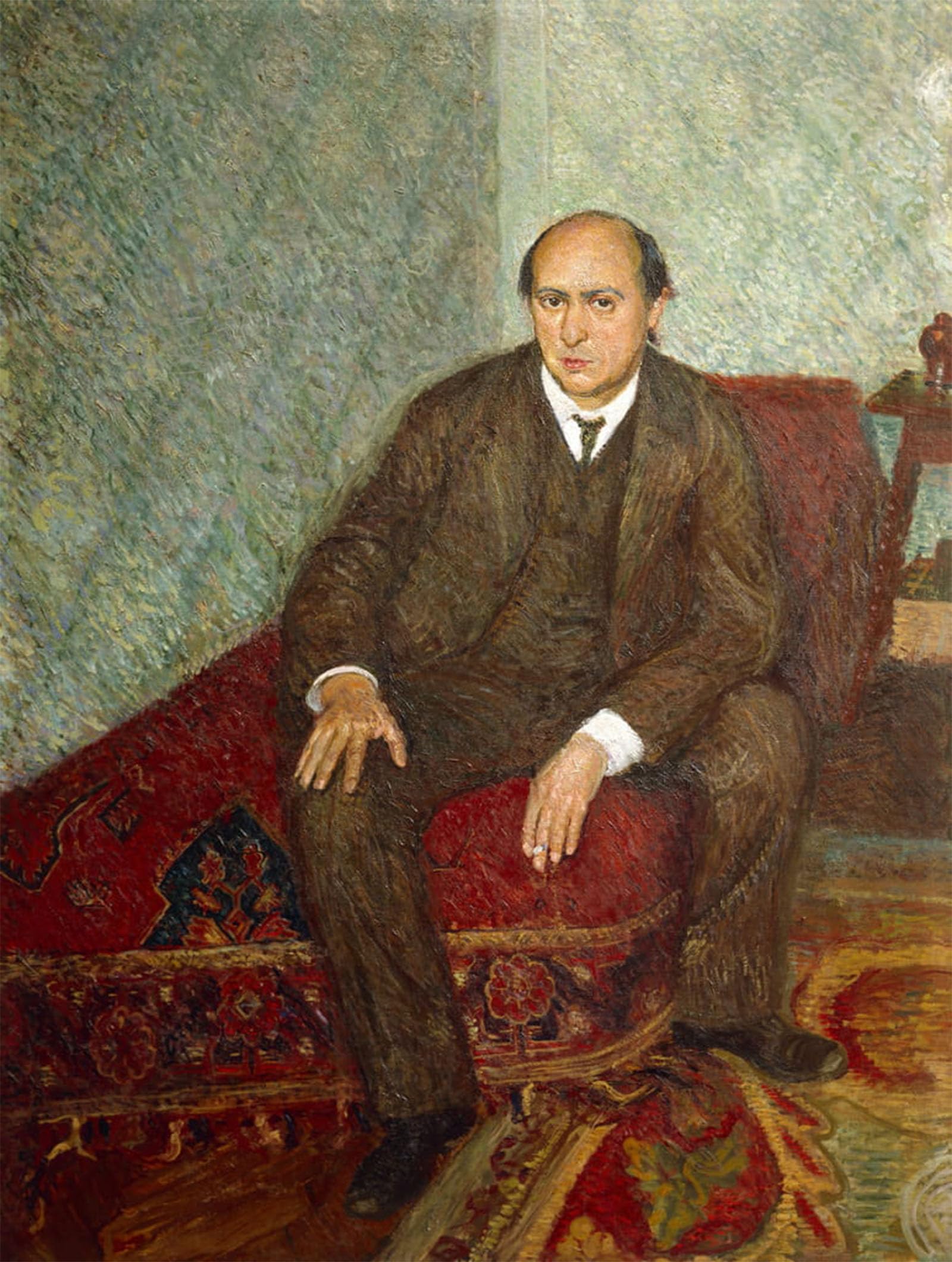 SERENDIPITP Vintage Picture Print on Canvas Wall Art Poster Austria Vienna Portrait of Austrian Composer Arnold Schonberg by Richard Gerstl Artwork Print Poster for Wall Decor 60x90cm