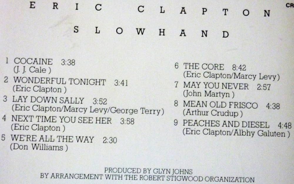Eric Clapton - Slowhand - 1977 Release - Audio CD: Eric