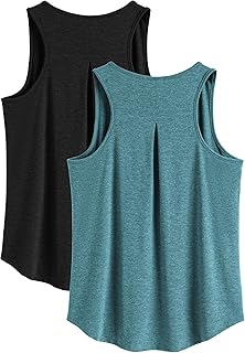 Confezione da 2 Canotta Sportiva da Donna, Canotta Sportiva da Yoga, Canotta Sportiva Senza Maniche ad Asciugatura Rapida, Canotta Sportiva Estiva, Canotta da Jogging, Canotta da Palestra