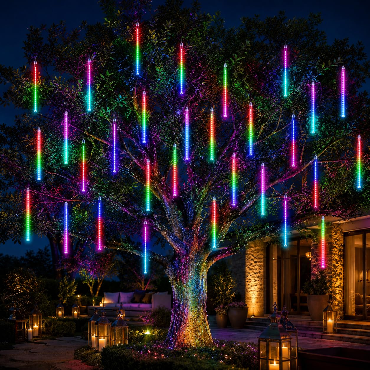 Warm White Fairy String Lights - 240 LEDs, 8 Modes -12