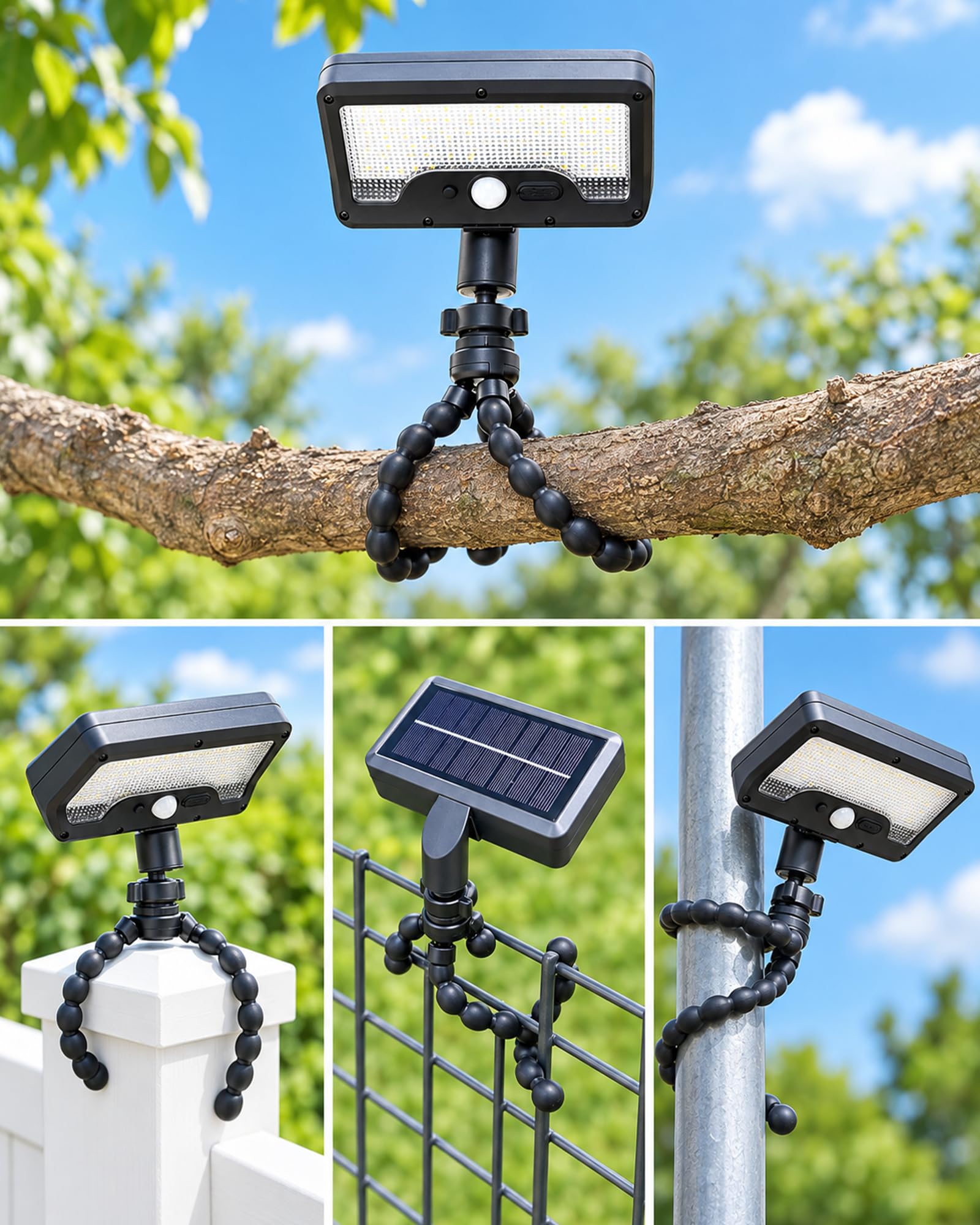 Motion Sensor Solar Lights - Octopus Tripod Security -4