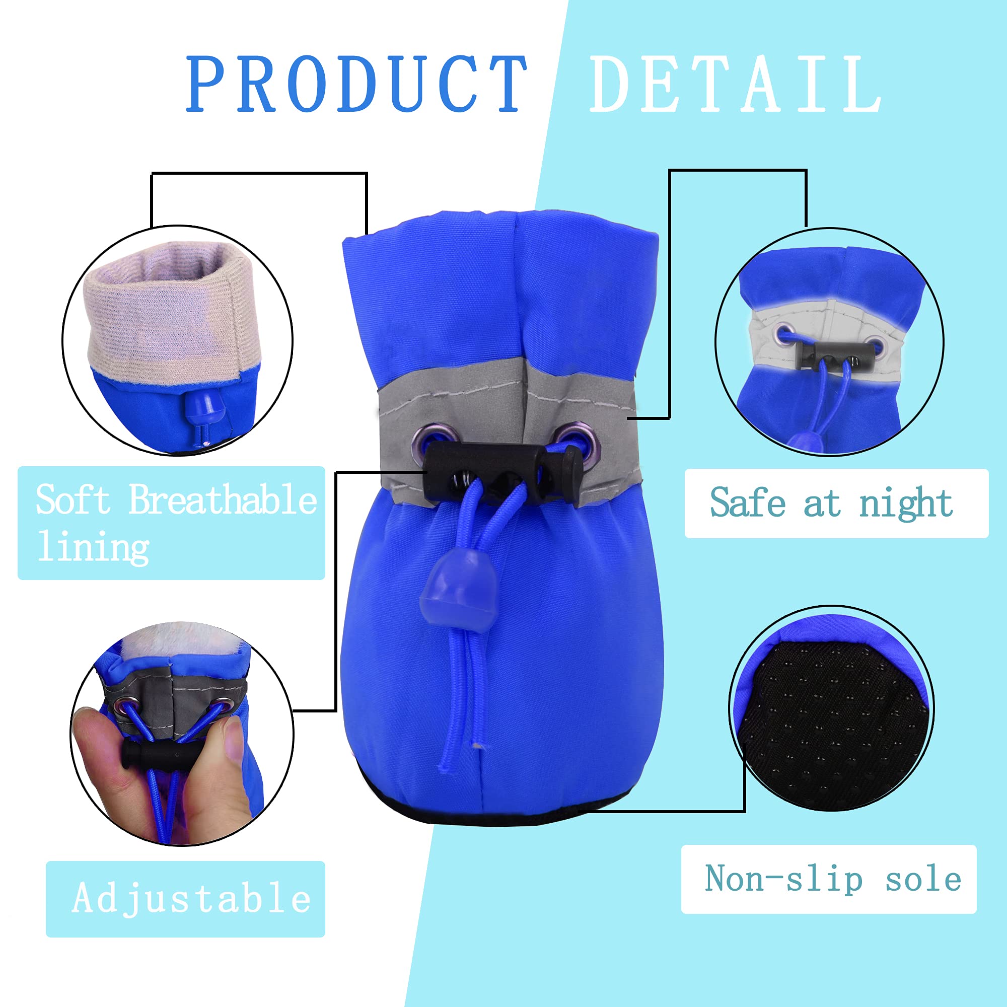 YAODHAOD Dog Shoes, Non-Slip Dog Boots, Paw Protection - Image 2
