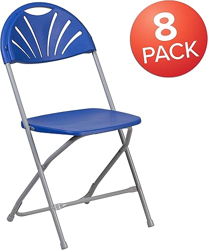 Miniatura 48 de Flash Furniture HERCULES Series - Silla plegable con respaldo de plástico de carbón de 650 libras, 8 unidades Carbón vegetal,Negro