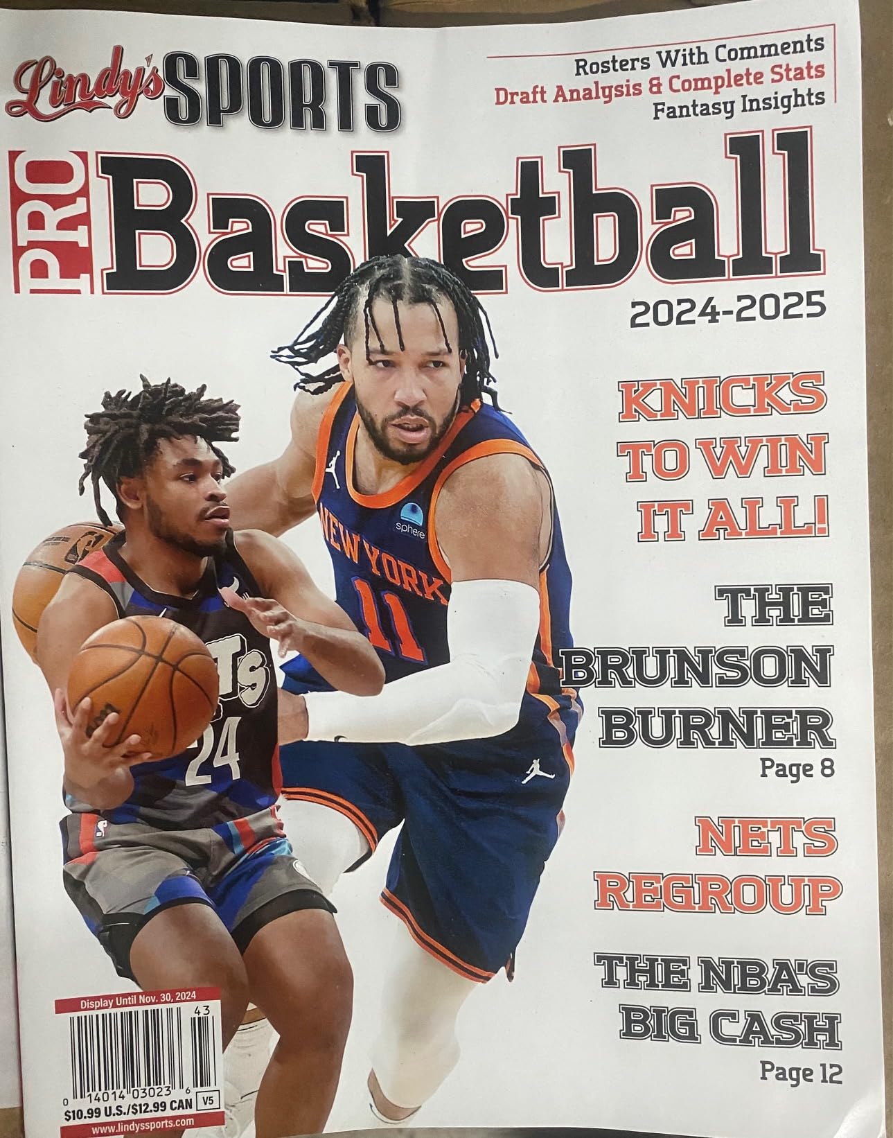 Lindy's Sports Pro Basketball Magazine 2024-2025, KNICKS TO WIN IT