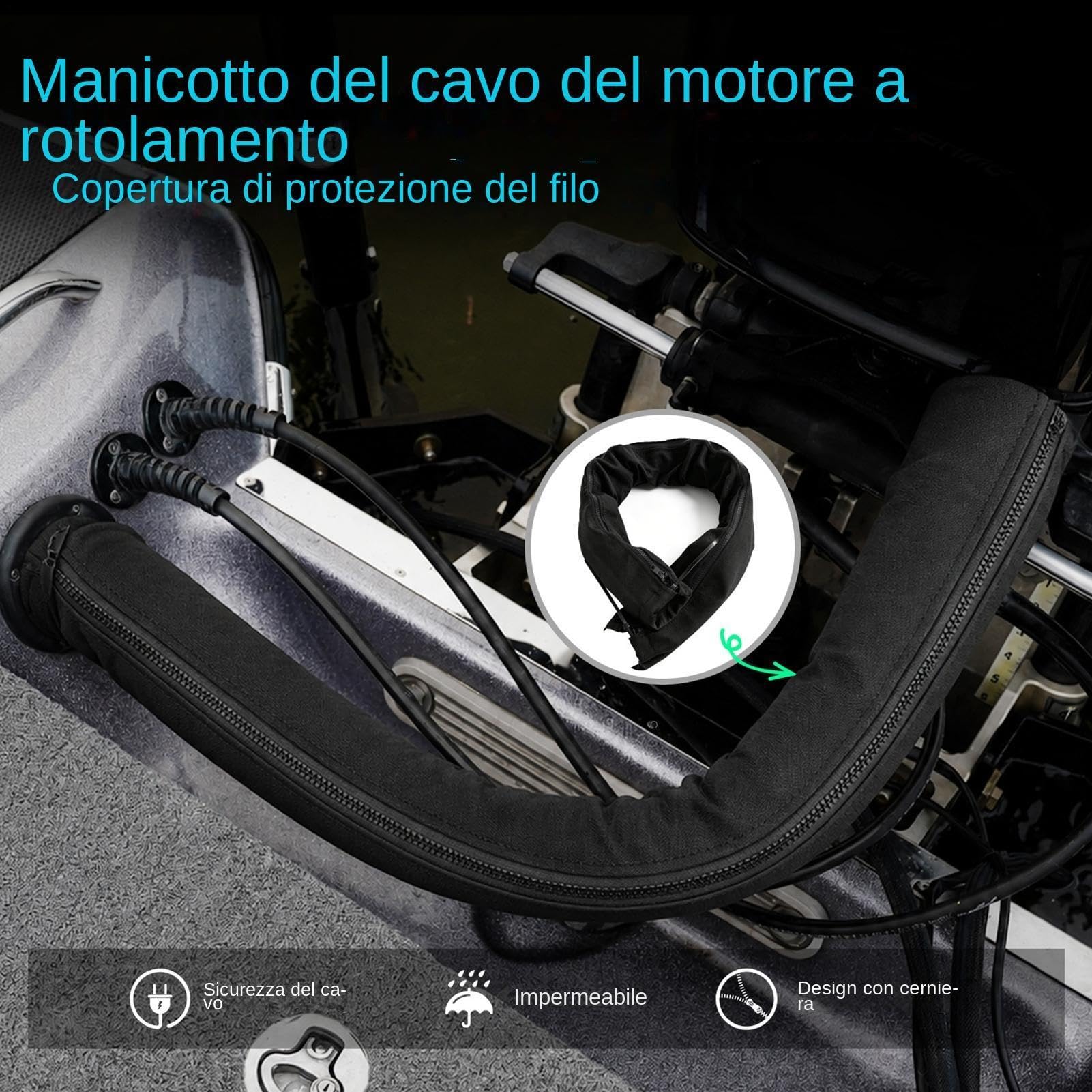 Manicotto Per Organizer Per Cavi Marini - Avvolgimento Di Protezione Per Cavi Fuoribordo, Rivestimento Flessibile Per Tubi Di Sartiame, Copertura Impermeabile Per La Gestione Del Cablaggio Della Barca