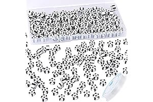 100PCS Soccer Beads, Polymer Clay Bead Football Softball Beads