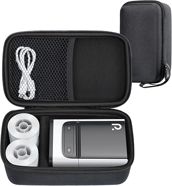 POLONO PM220S Label Maker Case Compatible PM220S Label Maker PM220 Portable Handheld Label Printer, Easily Store Your Printer, USB Cable and Batteries Accessories (Case Only), Black