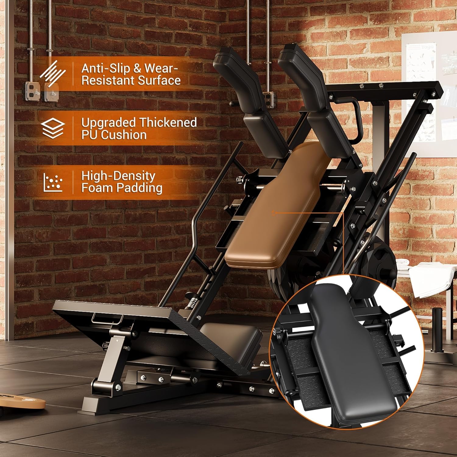 Garveelife Leg Press Hack Squat Machine For Home Gym, Profes...