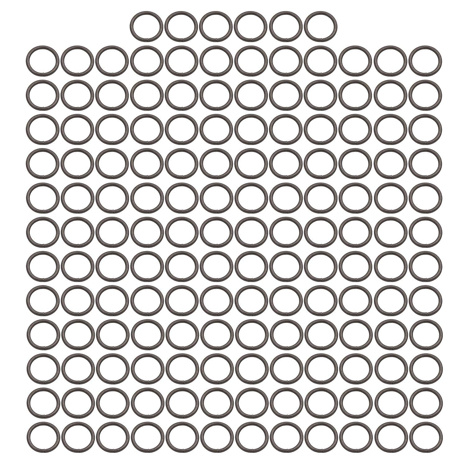 BIKICOCO 1/2'' Metal O-Ring Buckle Connector Round Loops Non Welded for Bags Webbing Purse and Belt Straps Gunmetal, Pack of 150