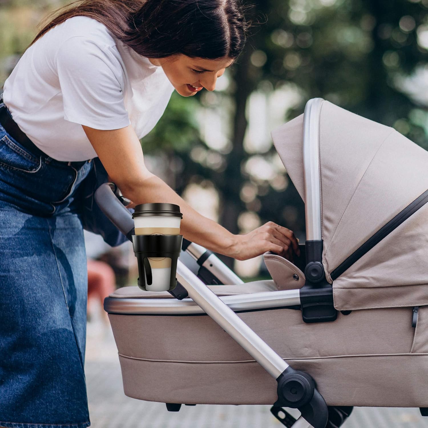 Wheelchair Cup Holder Universal Cup Holder for Walker, Strollers, and More - Adjustable Bottle Holder Fits Wheelchair, Bike, Rollator or Pram - Wheelchair Accessories : Health & Household