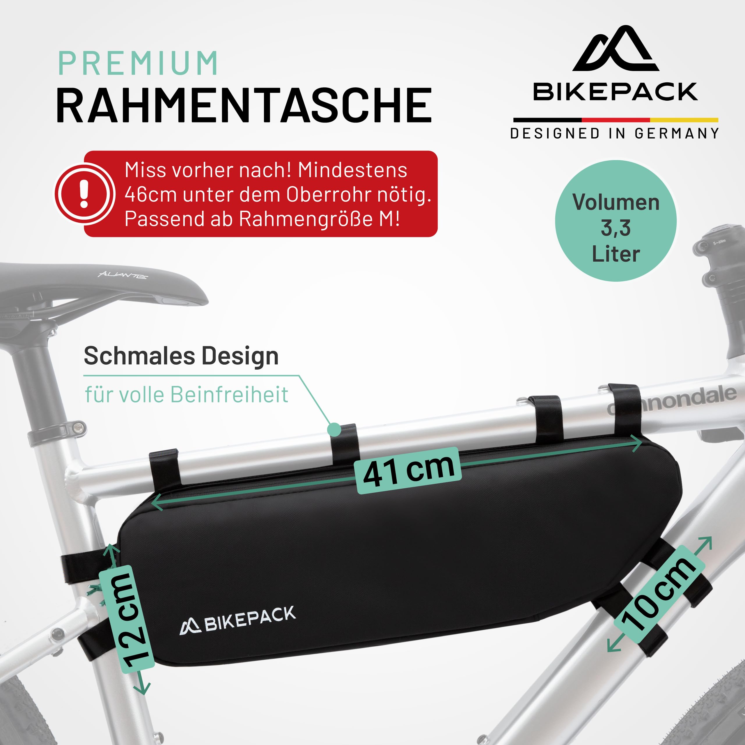 BIKEPACK Expedition Bundle – Satteltasche, Rahmentasche, Lenkertasche und Oberrohrtasche für Fahrrad - Bikepacking Taschen Set für Mehrtagestouren - 100% wasserdicht - Gravelbike Zubehör