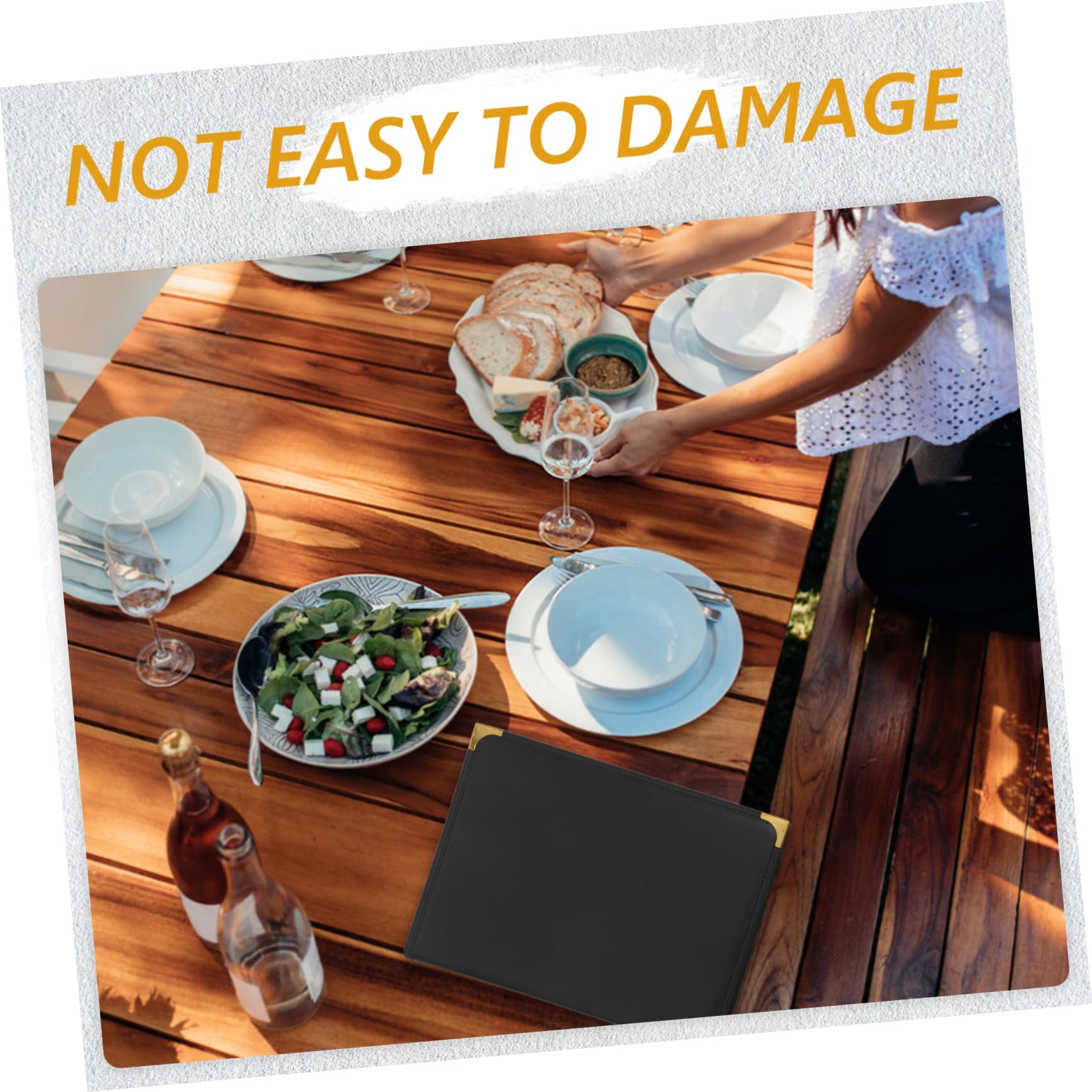 PRETYZOOM Portamenú de Pvc Transparente Aglutinante Metálico, Resistente al Desgaste y Fácil de Limpiar, para Restaurantes y Cafeterías