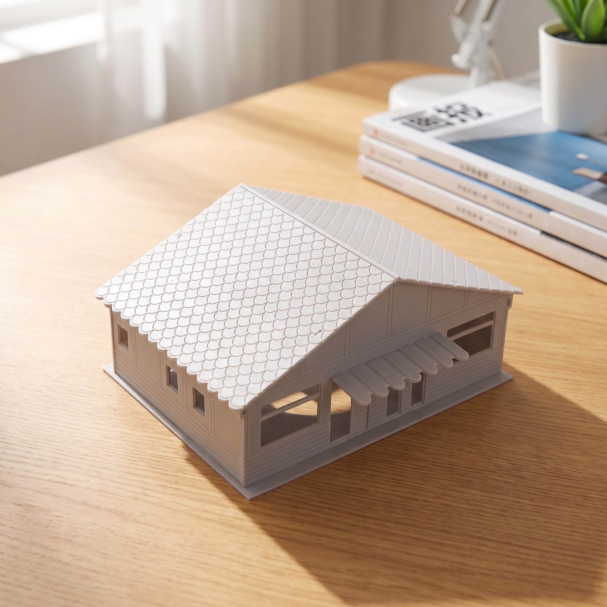 Zerodeko Modellino di casa in miniatura, scala 1:64, di paesaggio con