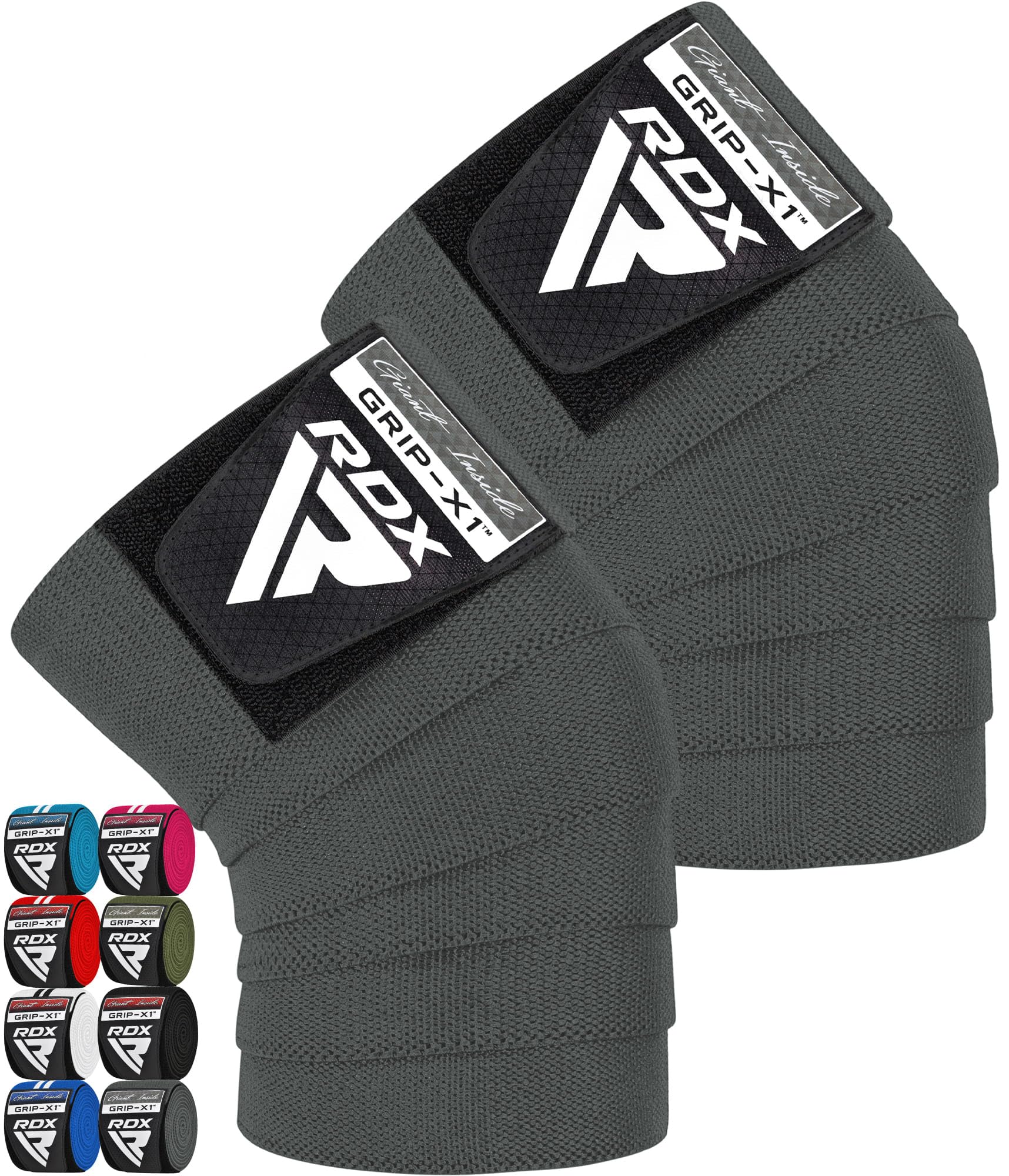 RDX Genouillère Bandage Musculation Fitness Protège Genou,Approuvé par IPL et USPA,Sangles de Genou pour Haltérophilie Entraînement, Powerlifting, Squats,Élastique Sport Knee Wraps