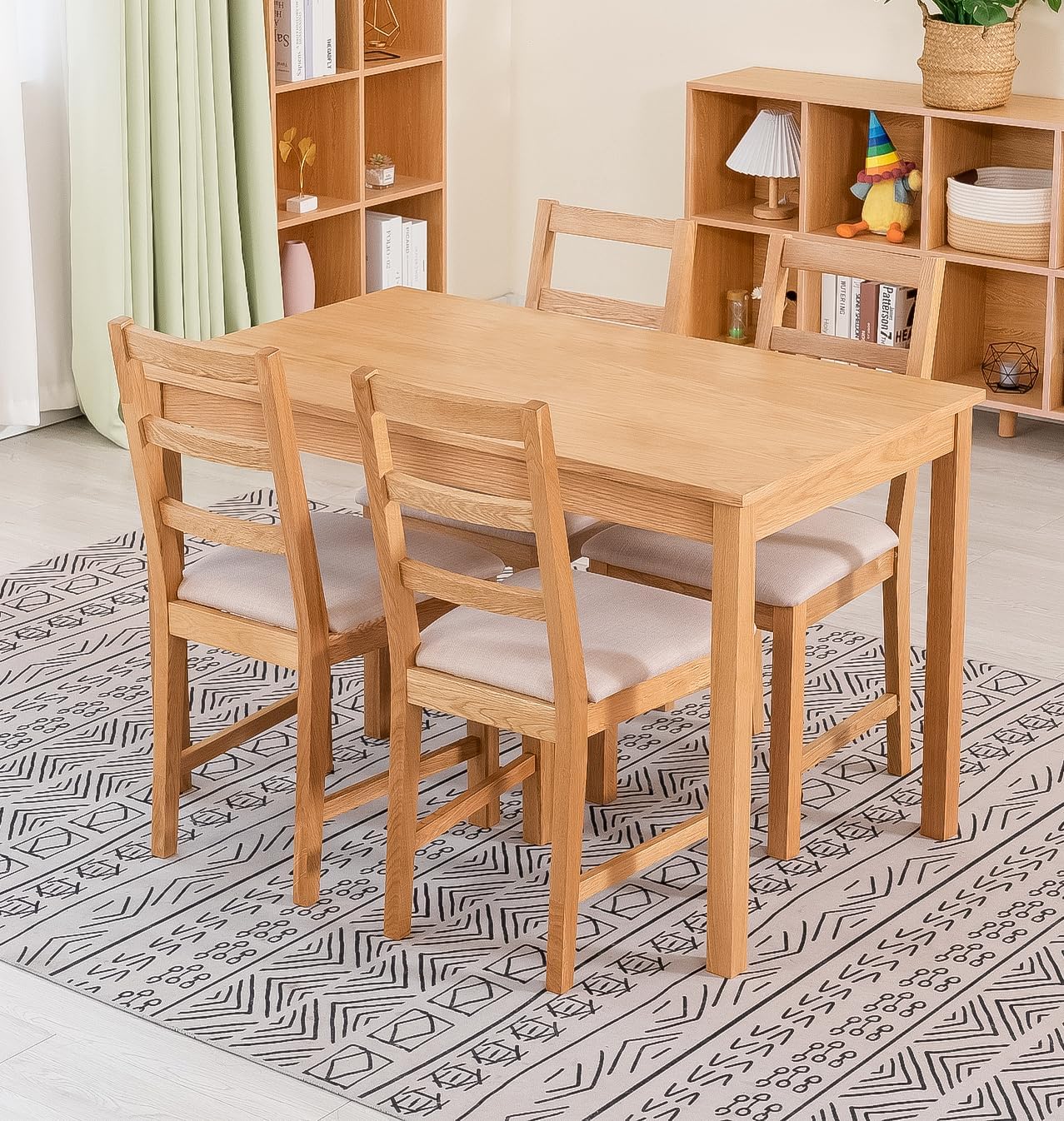 Hallowood Furniture Waverly Oak Small Light Oak Dining Table and Chairs ...