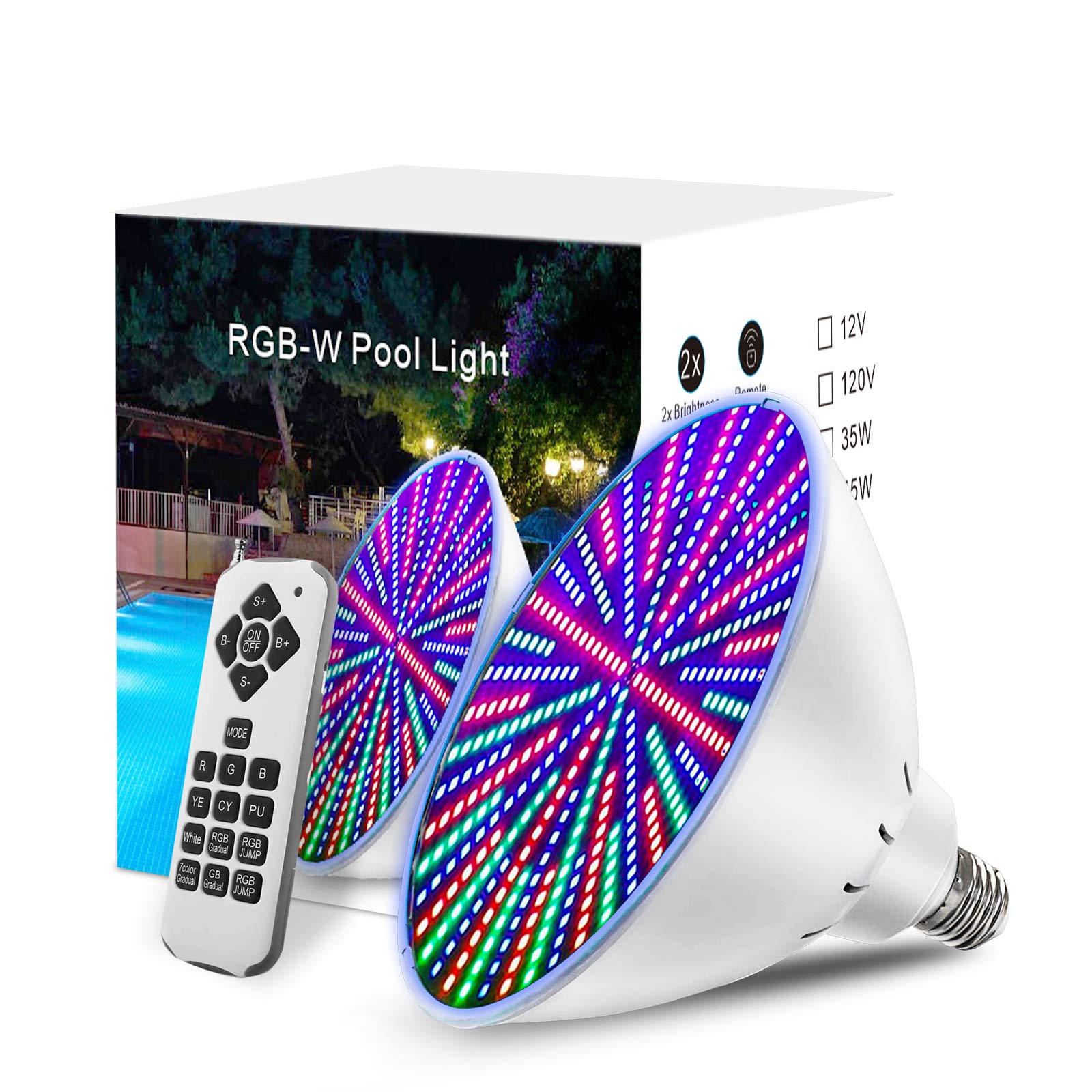 Aygrochy LED Pool Light with Remote Control,Replacement for Inground Pool