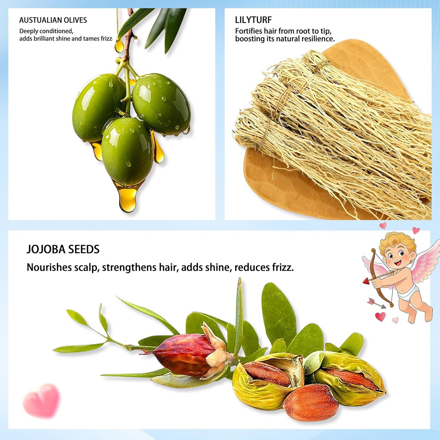 Hair Restoring Cream with Keratin & Polypeptides, Repair & Smooth Damaged Hair, Reduce Frizz, Add Shine & Moisture, Daily Hair Care Treatment, Valentine’s Day Hair Care Gift - Image 7