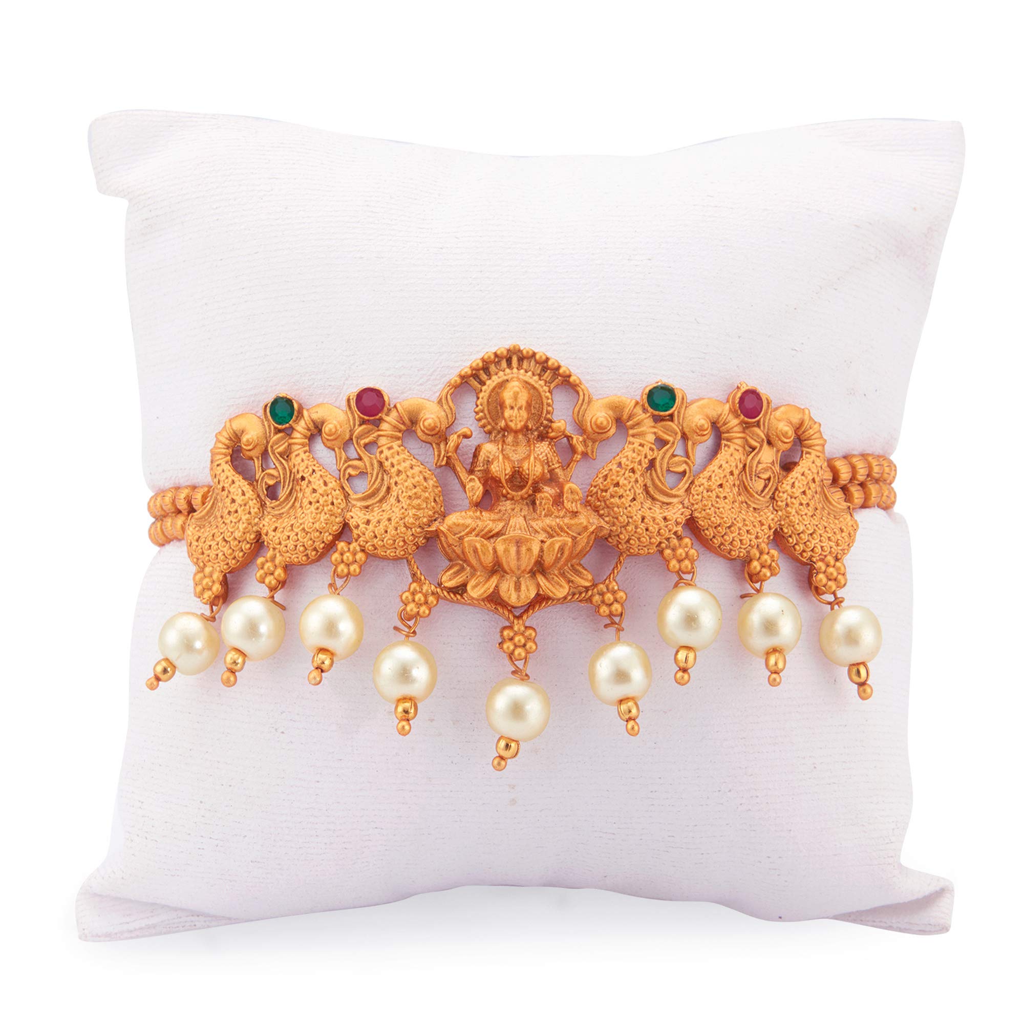 Pearl Plated Goddess Laxmi Bajuband