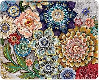 ITNRSIIET Mouse Pad with Stitched Edges, Premium-Textured Mouse Mat Pad, Non-Slip Rubber Base Mousepad for Gaming Laptop Computer & PC 260×210×3mm, Succulent Flower