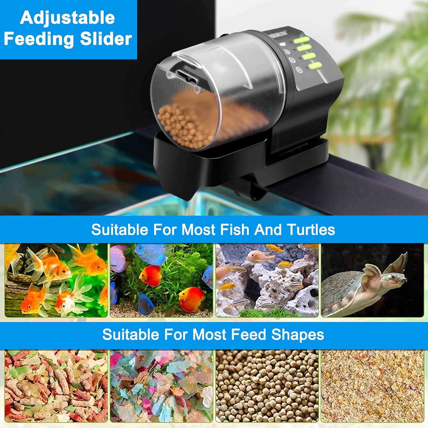 Buy Ycozy Automatic Fish Feeder for Aquarium Auto Food Dispenser with