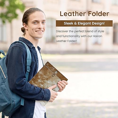 Miniatura 6 de Sobre de cuero para documentos de correo, carpeta de cartera de hojas de vida de oficina y trabajo, carpeta para entrevistasorganizador de