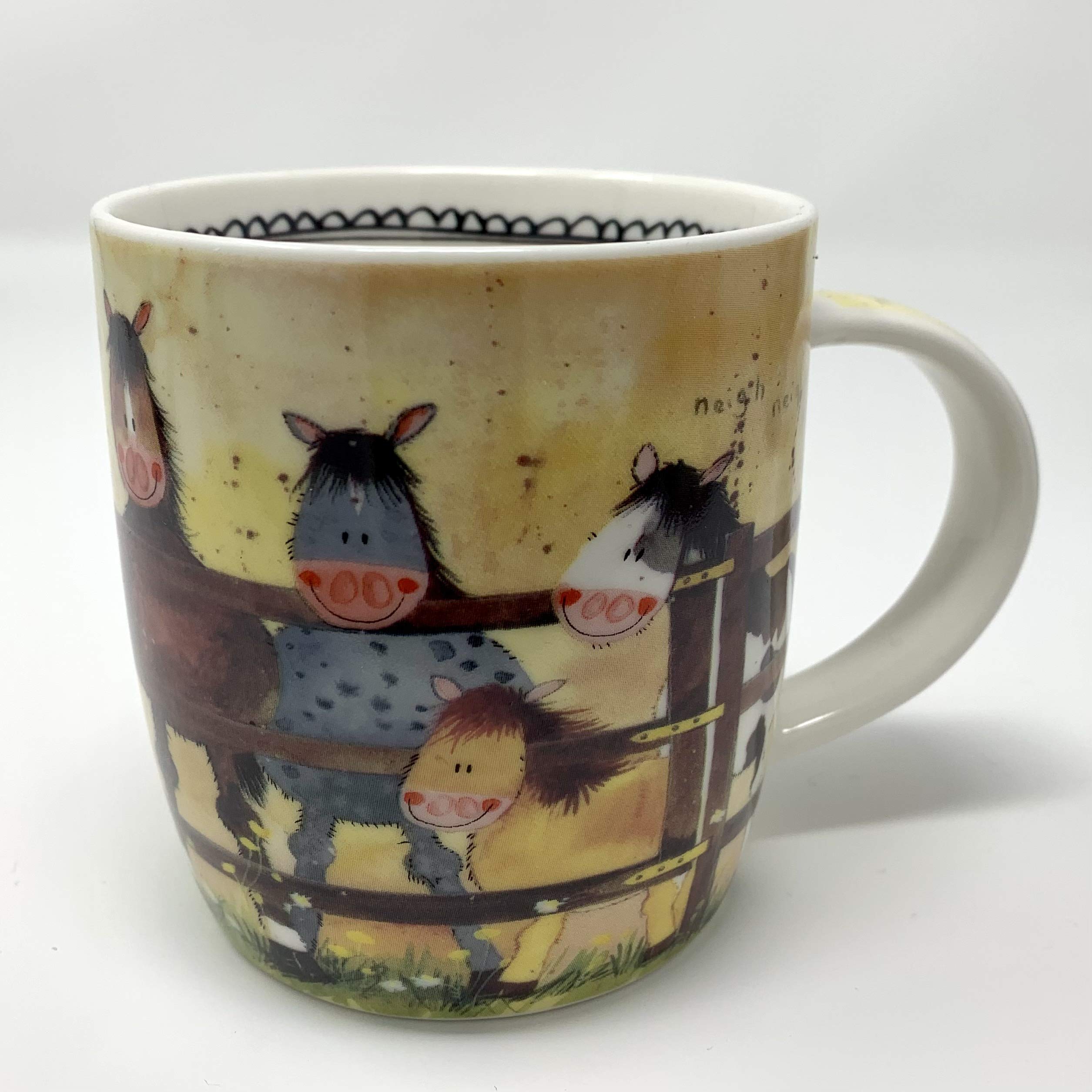 Alex ClarkPony Club Mug - Horses - Equestrian - Original Artwork - Cup for Animal Lovers - Gift Ideas - Perfect for Coffee & Tea - Vegan Friendly - Designed in The UK...