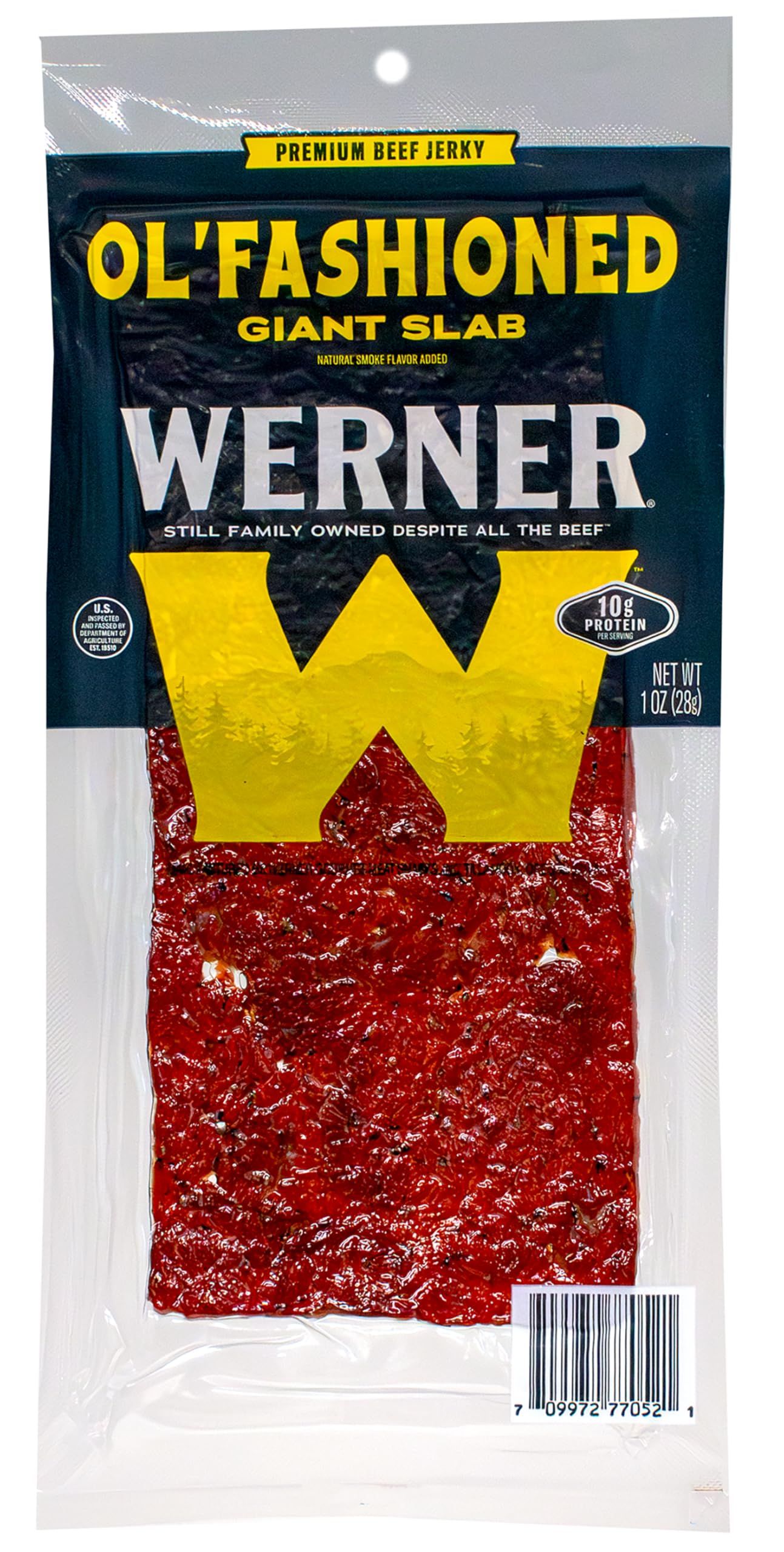 Ol’ Fashioned Beef Jerky Slab Pack of 15-1 Ounce, Individually Wrapped Meat Snacks