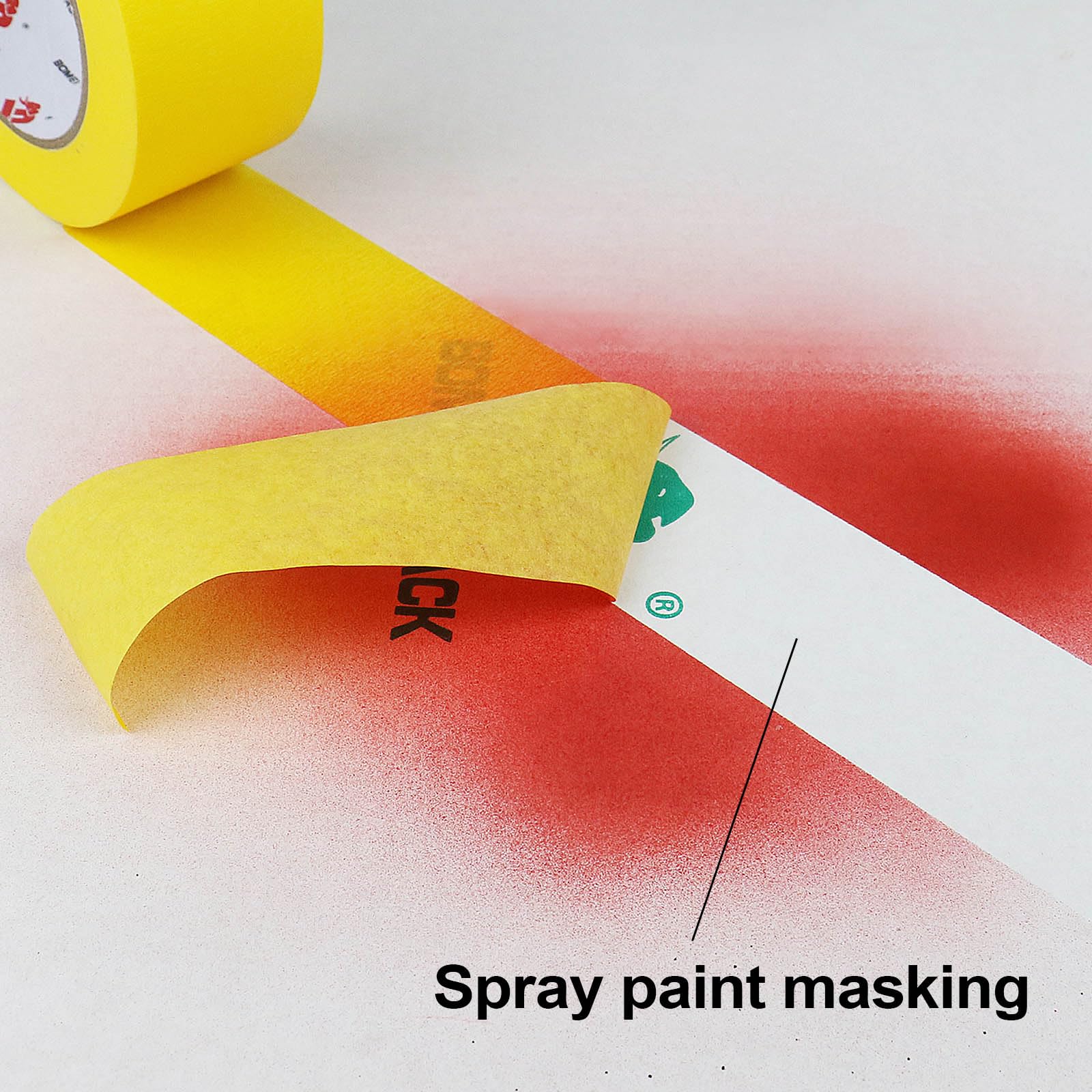 BOMEI PACK 10 rotoli di nastro adesivo per pittori da 5,1 cm, 5 cm x 50 m, per pittura murale per uso generico, miglioramento della casa (giallo)