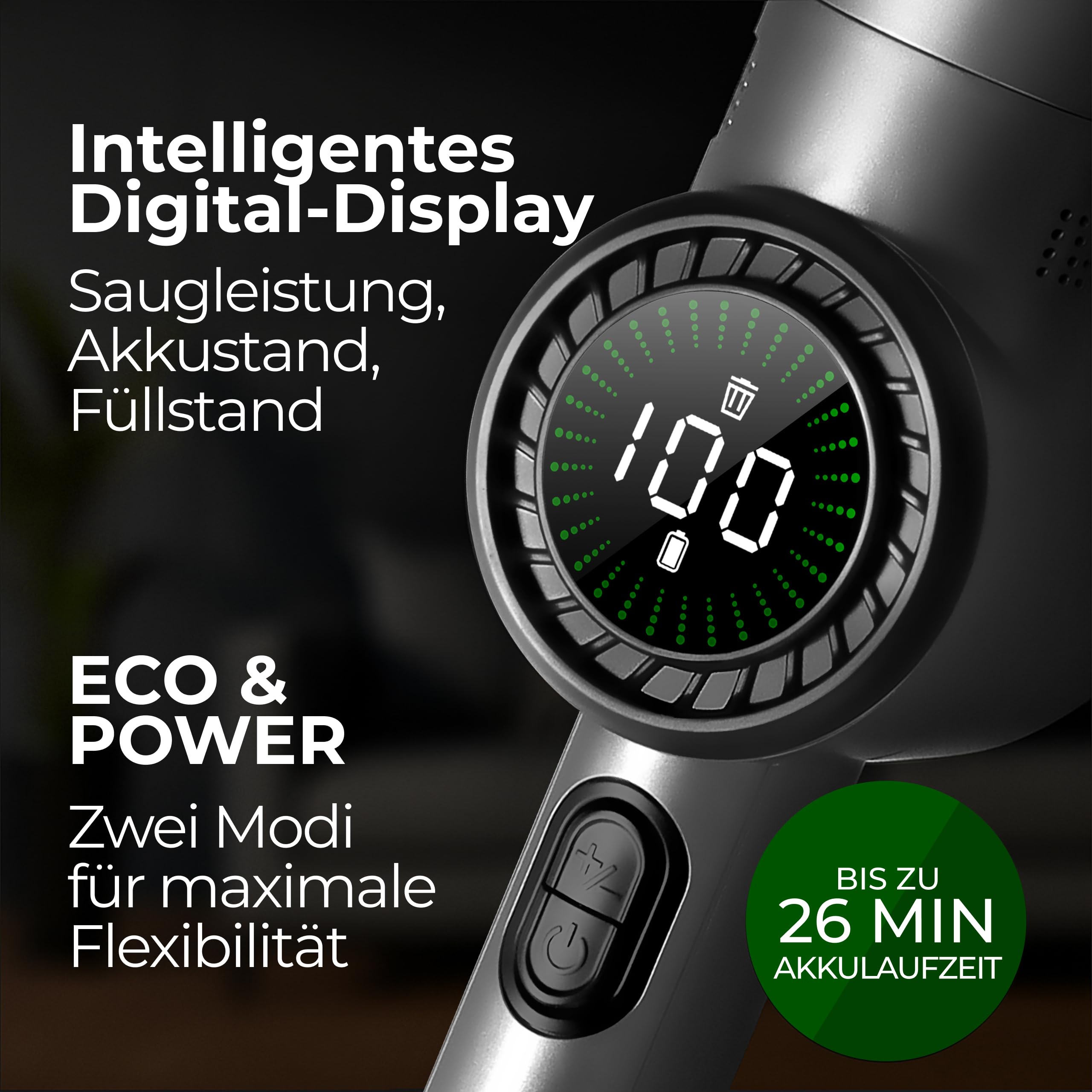 LEBENLANG Bundle Set Handstaubsauger Akku TESTSIEGER | 2X HEPA-Filter