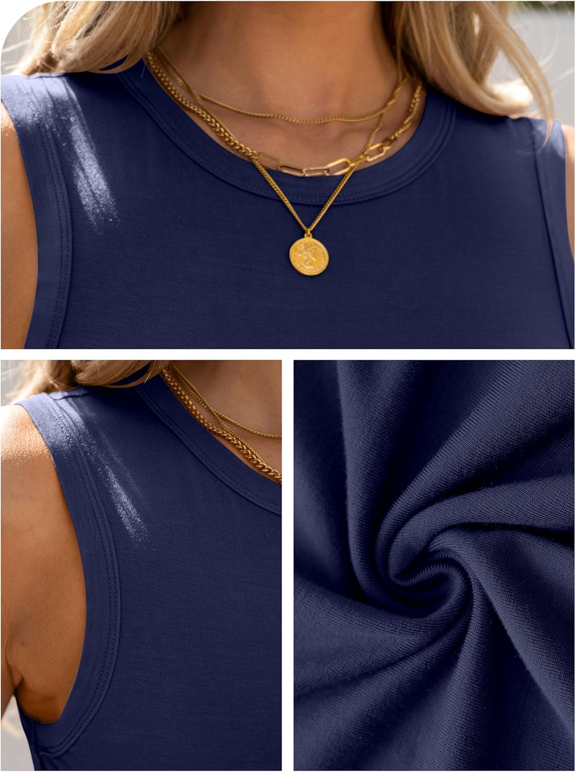 ANRABESS Womens High Neck Tank Tops Stretchy Sleeveless Racerback Sexy Slim Fit Basic Tee Shirts Y2K Trendy Summer Outfits - Image 6