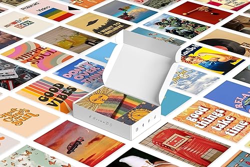 Miniatura 6 de Y2K BOO Kit de collage de pared estético hippie  100 fotos retro bohemias multicolor, impresiones semibrillantes de 4 x 6 pulgadas para decoración