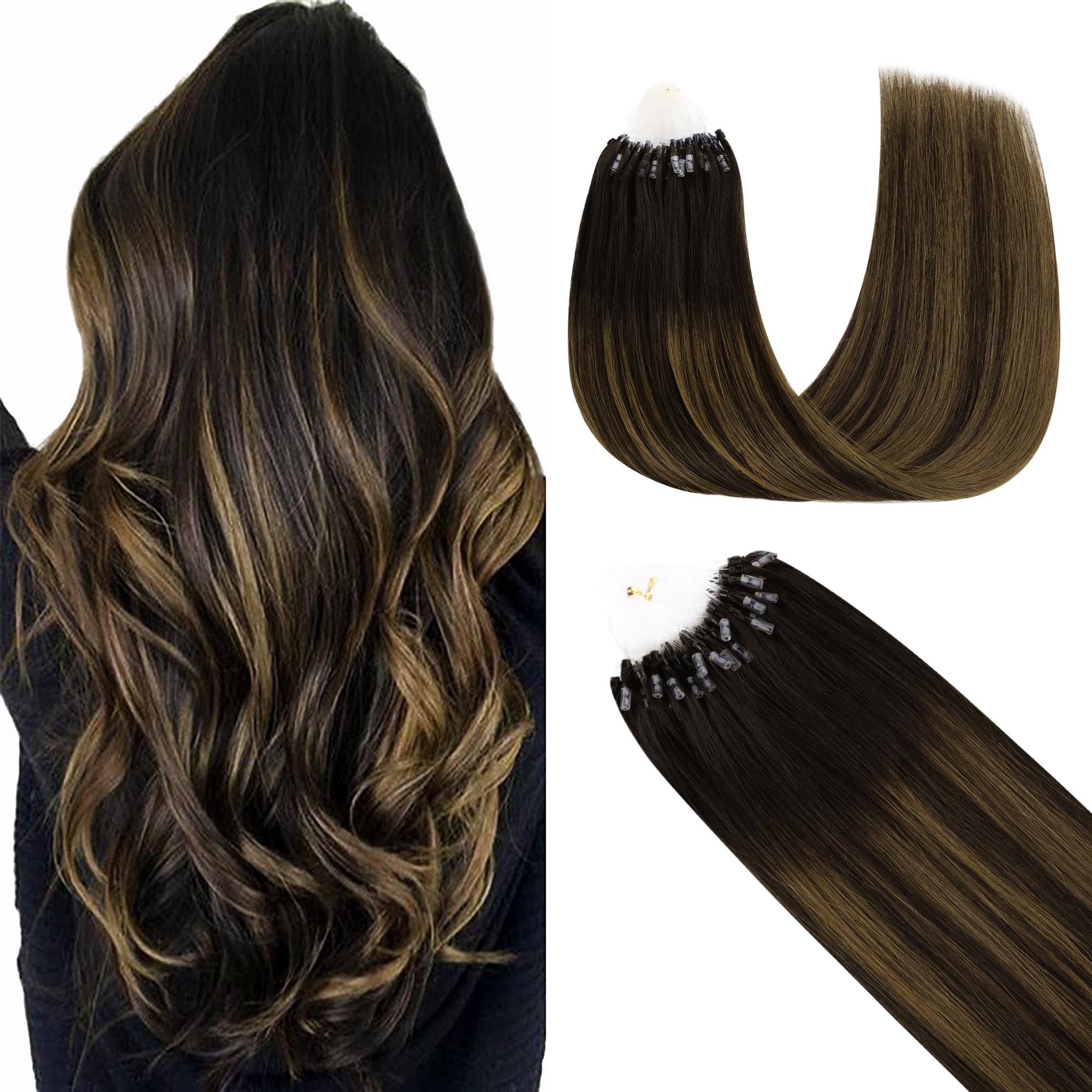GOO GOO Micro Loop Hair Extensions Real Human Hair