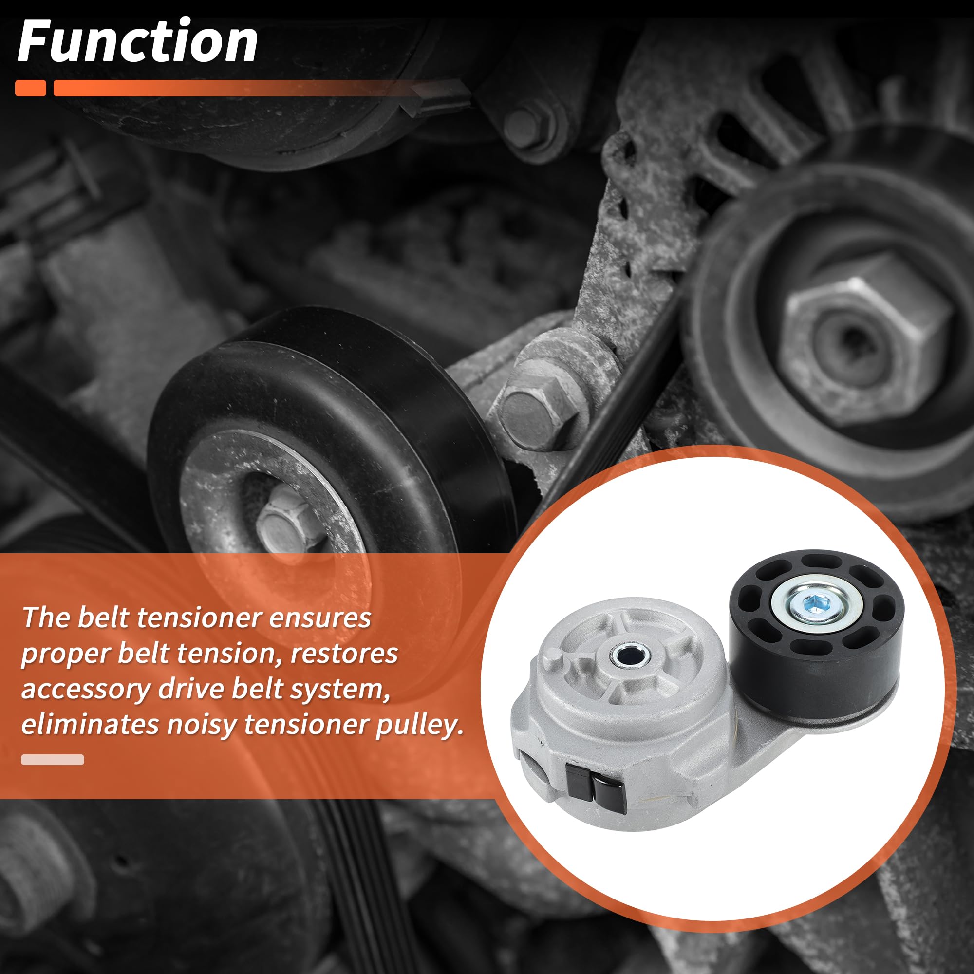 INFINAUTO Tensor De Correa Para Ford F-650 2011-2013, 2015 1Pc