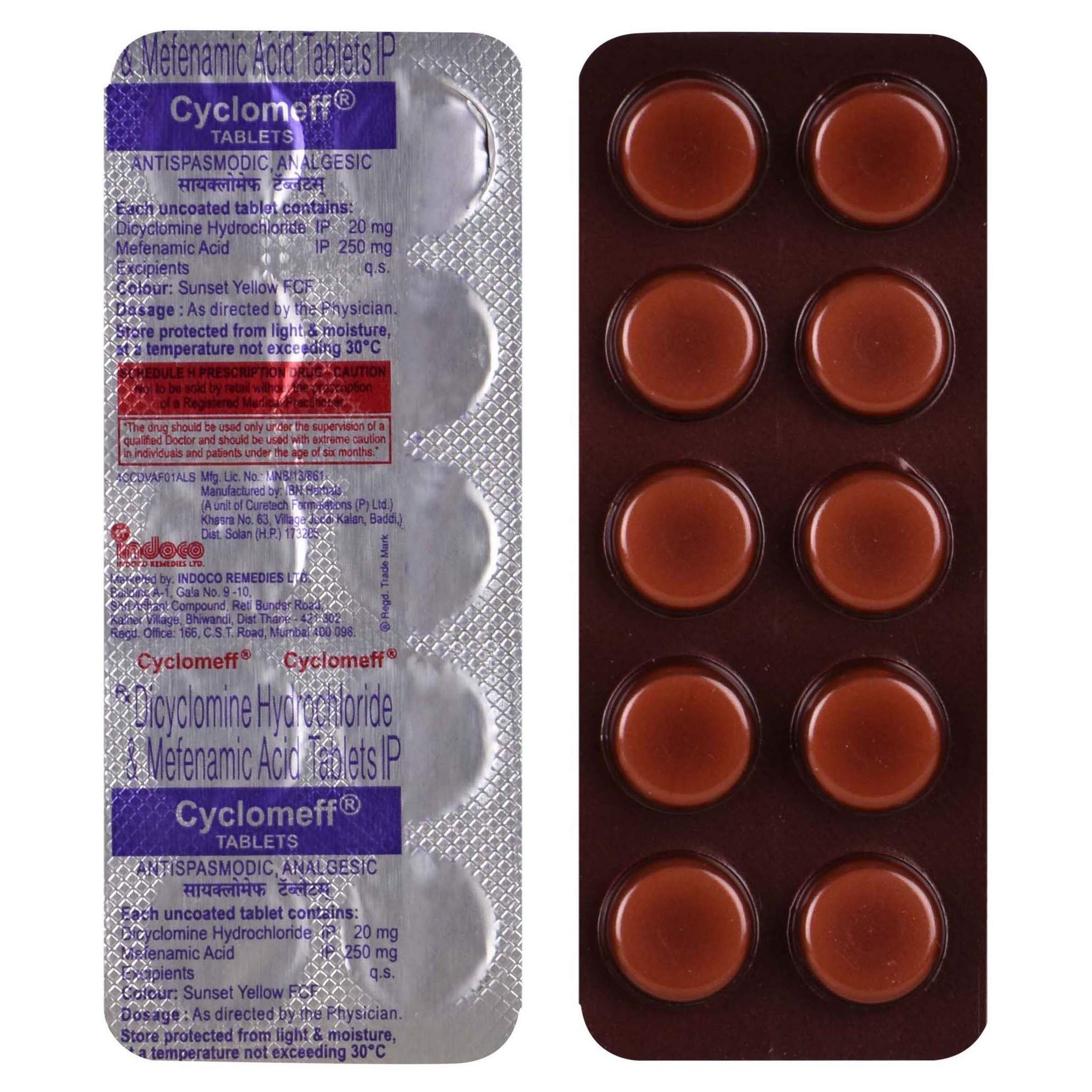 CYCLO-MEFF - Strip of 10 Tablets