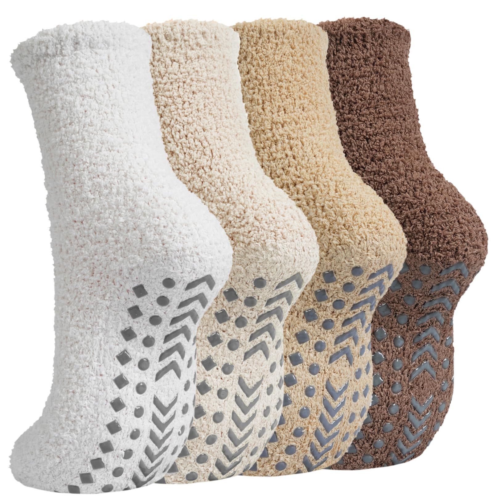 Caldodo Warme Kuschelsocken Stoppersocken Damen 36-42, Flauschige Kuschel Socken Antiruschsocken mit Noppen, Rutschfeste Bettsocken Haussocken Wintersocken für Frauen Mädchen