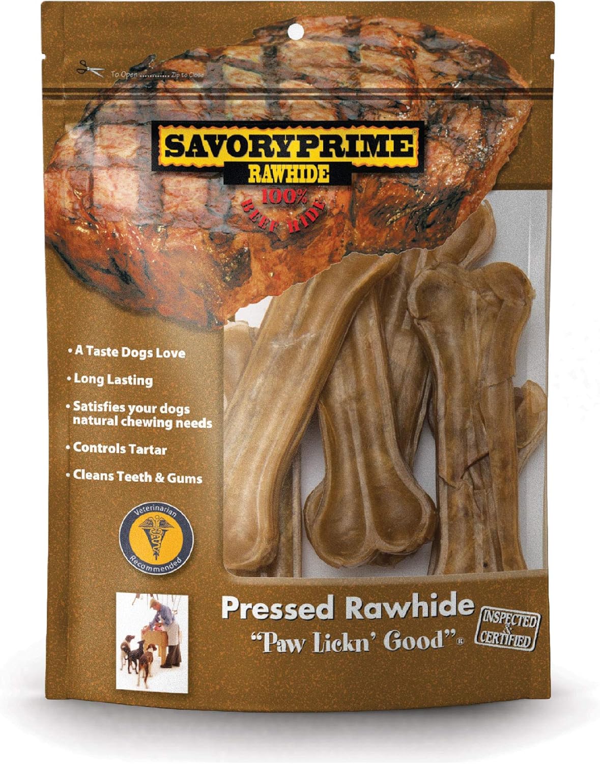 compressed rawhide bones