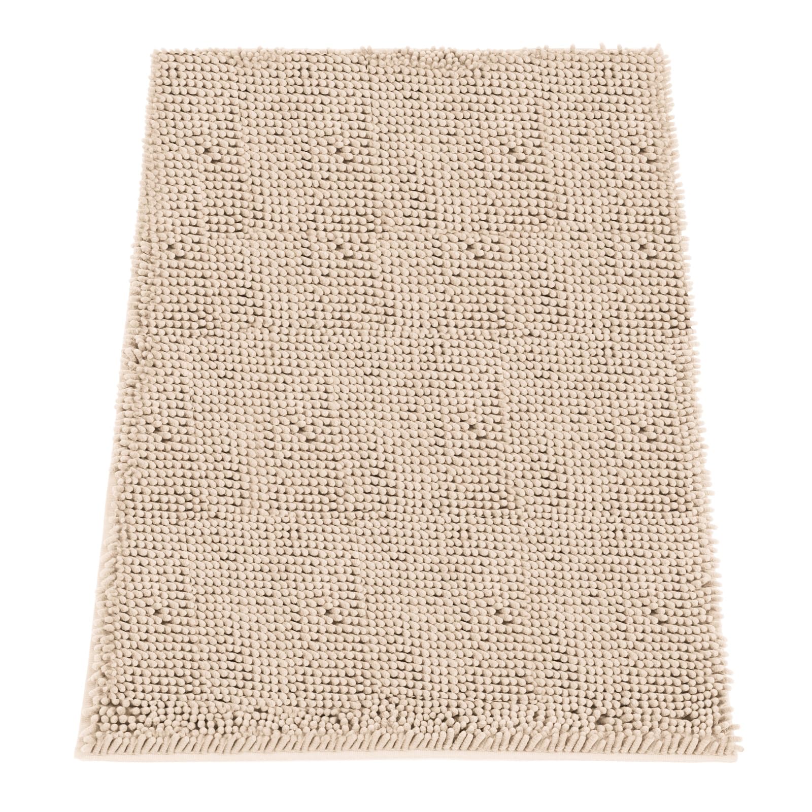 Absorbent Dog Door Mat for Muddy Paws, 72" x 48" Chenille Indoor Mats for Entryway, Trap Dirt Front Door Mat Indoor Entrance Washable Non Slip Soft Beige