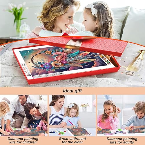 Miniatura 4 de Acudotr Kits de pintura de diamantes para adultos, kits de arte de diamantes 5D para principiantes, kits de pintura de diamantes de taladro completo